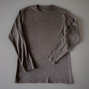 Wool X Easton Marino Wool Shirt Brown Size Large Casual Ware Or Base Layer Warm